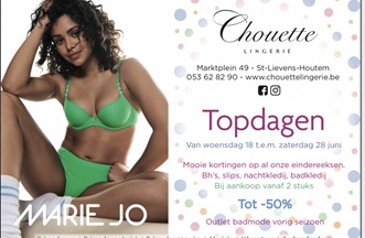 topdagen, koppelverkoop van woe 18 juni t.e.m. 28 juni. za open tot 17u